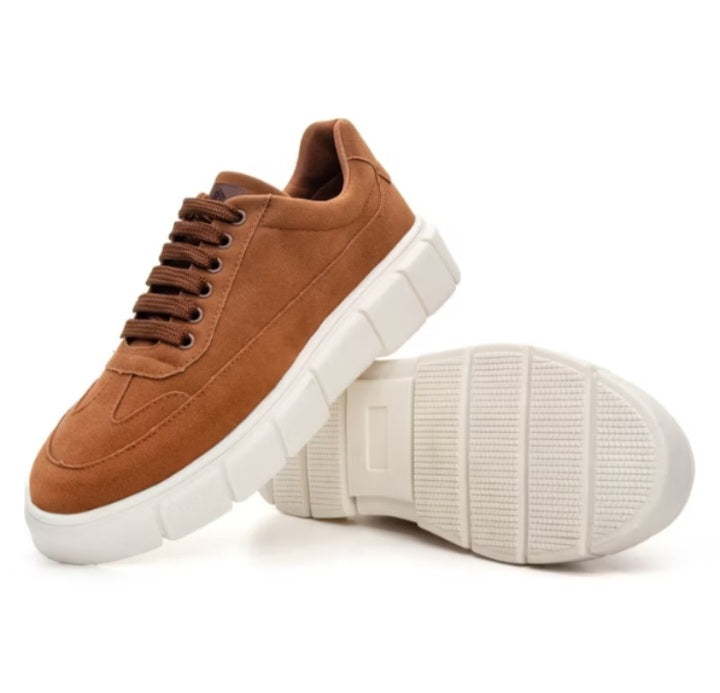 Tênis Masculino Casual Boss | Sola Alta Tendência Plataforma Camurça - K-lande