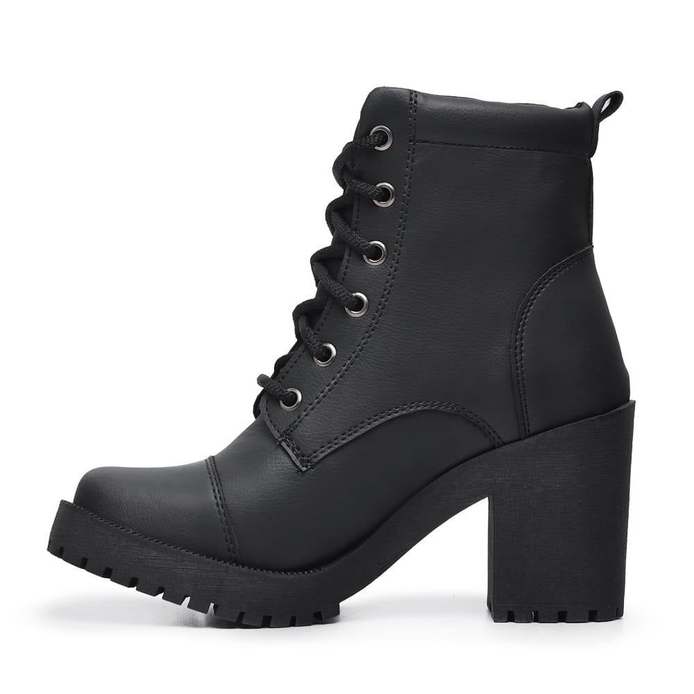 Bota Feminina Coturno Salto Alto Bota Macia Tratorada Feminina Cano Médio - K-lande