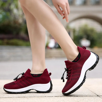 sapatos esportivos de fitness plataforma grossa altura - K-lande