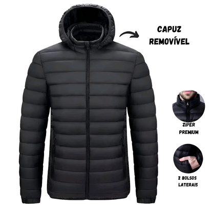 Jaqueta Puffer Impermeável Peluciada | Proteção e Conforto em Qualquer Clima - K-lande