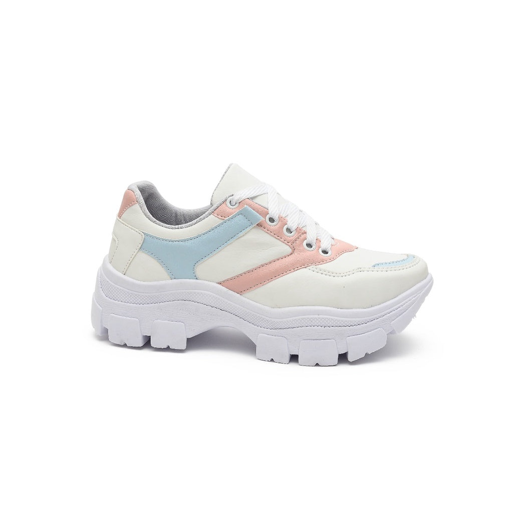 Tenis Adulto Feminino Sneaker Chunky Collor Plataforma Confortavel Original - K-lande